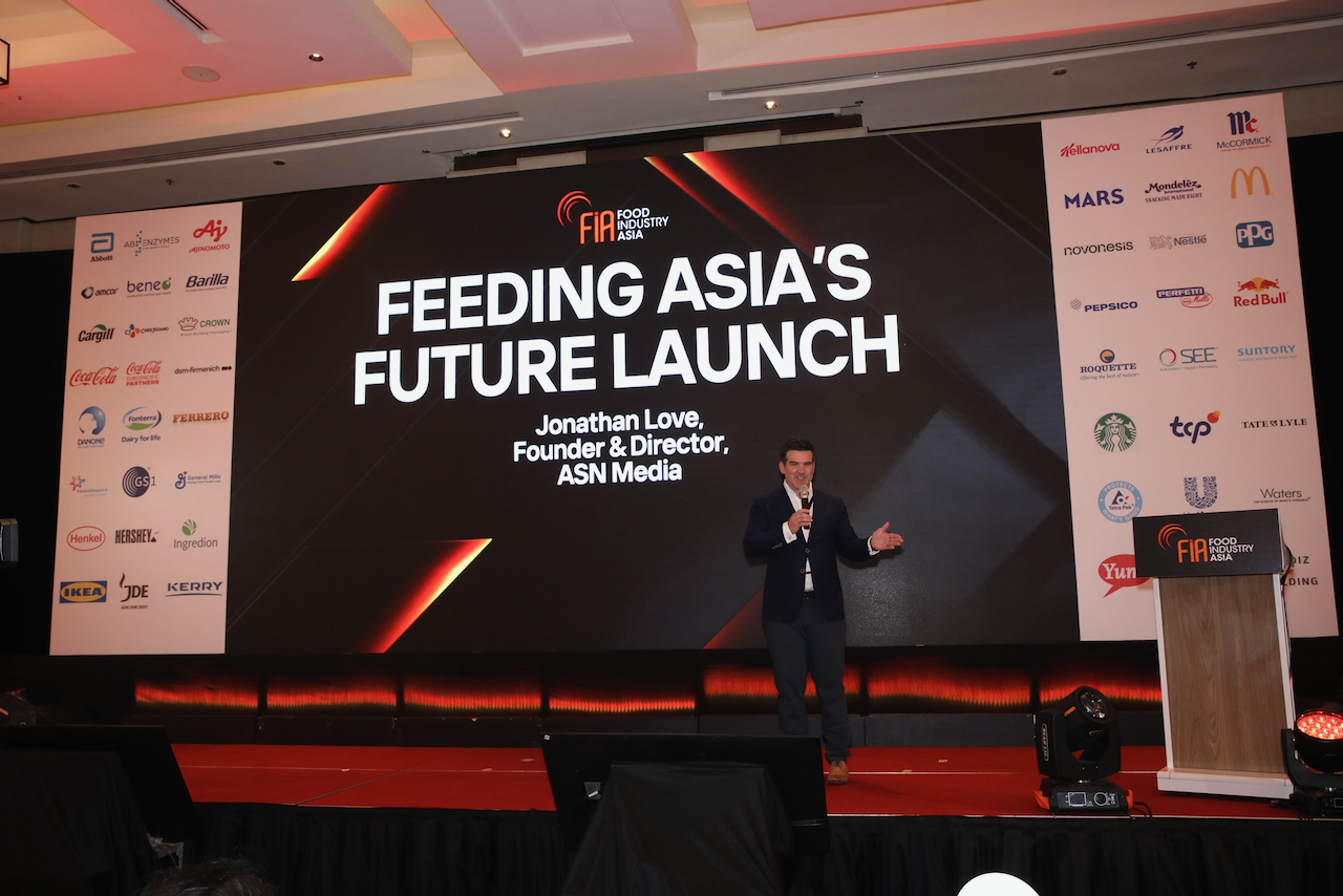 Jonathan Love launching the previous Food Industry Asia series at FIA Members Day.